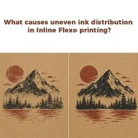 O que causa a distribuição irregular de tinta na impressão flexográfica em li...