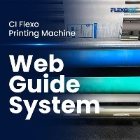 Qual é a função do sistema de guia de banda em uma máquina de impressão flexo...