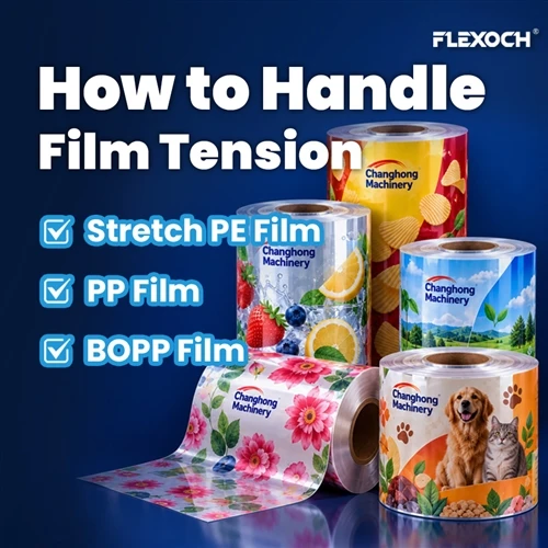 Como uma máquina de impressão de filme PE lida com a tensão do filme?